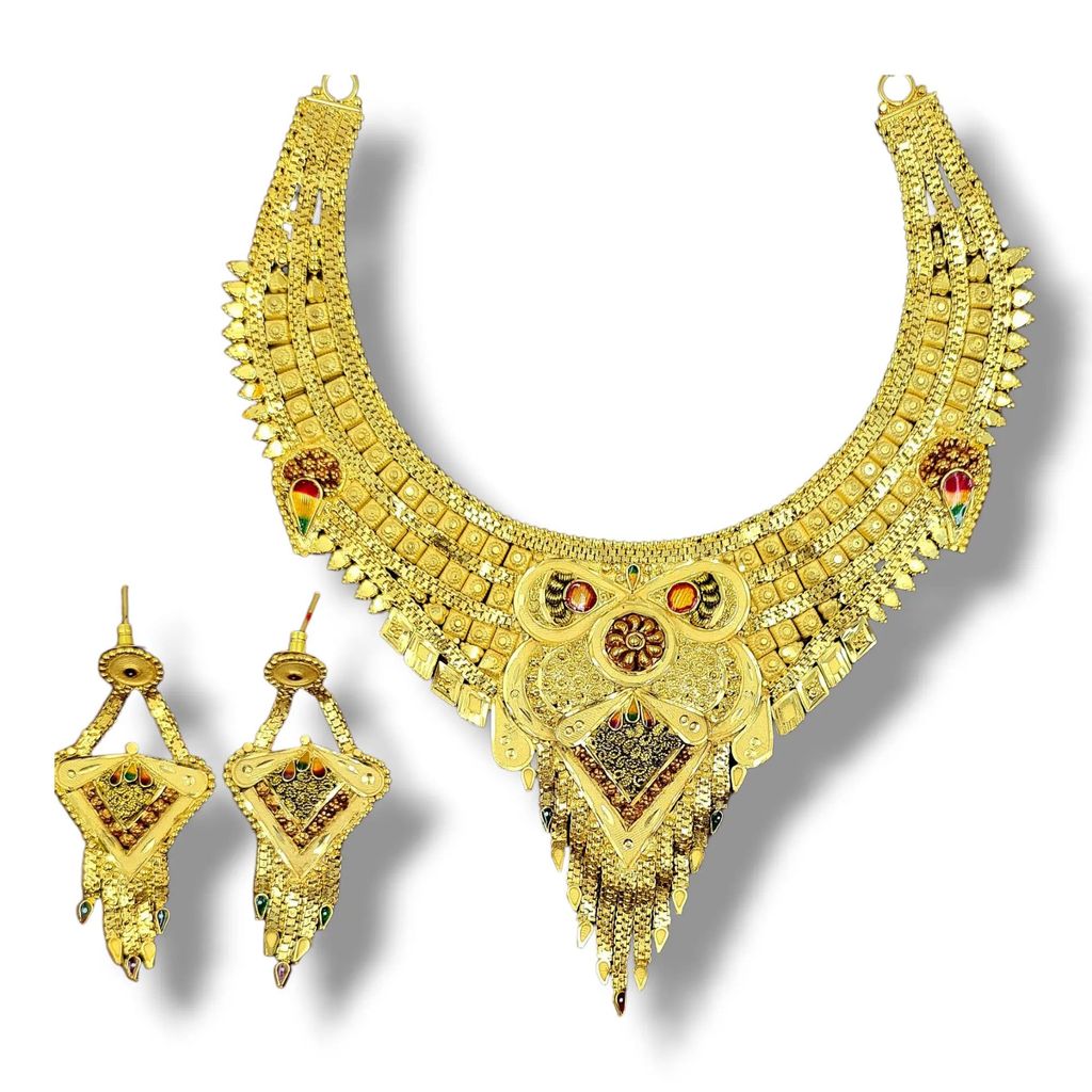 Exquisite one-gram gold-plated choker set , perfect for gifting