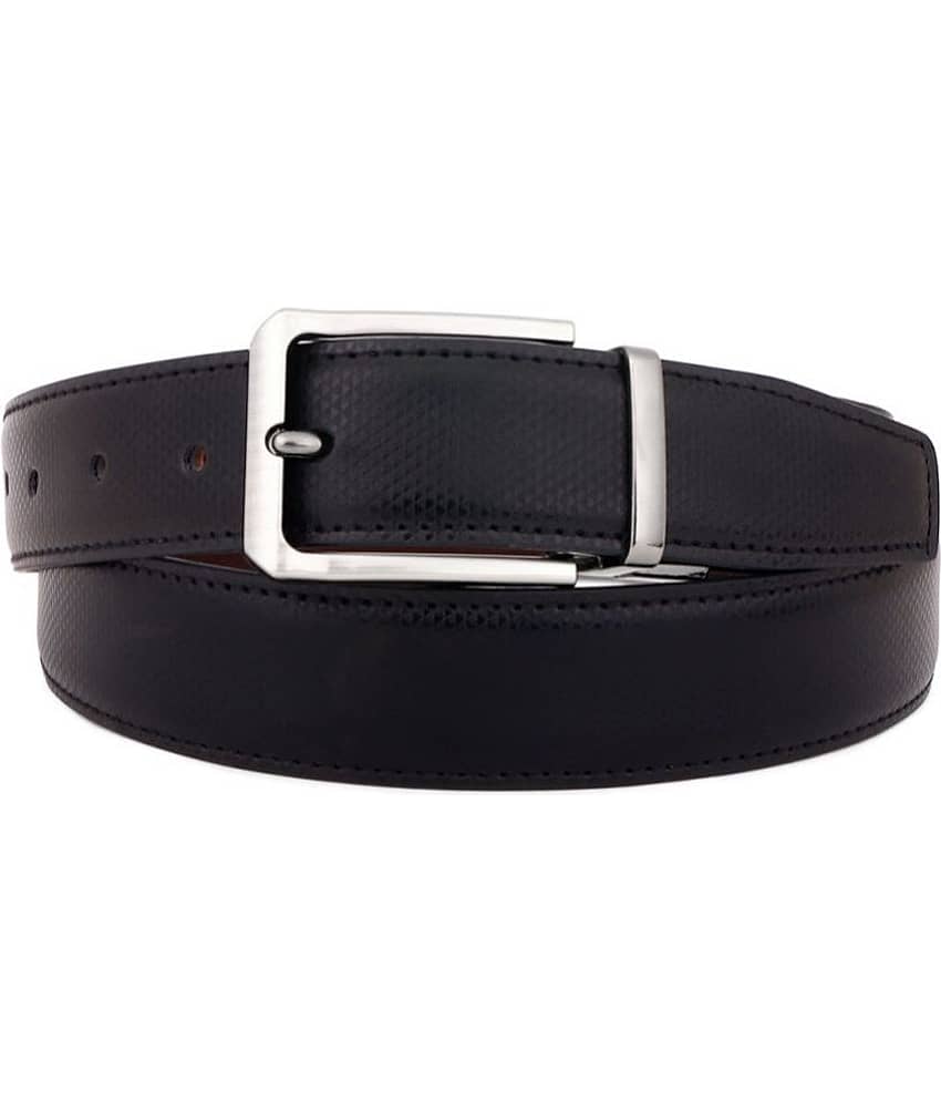SUNSHOPPING - Black Faux Leather Men's Formal Belt ( Pack of 1 )