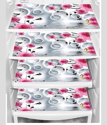 Sanraksshan PVC Floral Fridge Mats ( 40 30 ) Pack of 4 - Multicolor