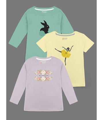 HELLCAT - Multicolor Cotton Blend Girls T-Shirt ( Pack of 3 )