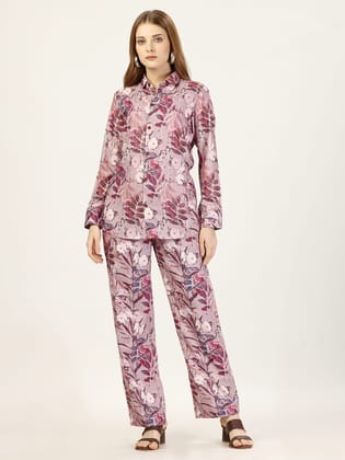 Womens Printed cotton Cord Set