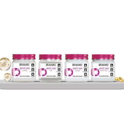 White Skin Pack of 4 (scrub, Gel, Cream & Facepack) White Skin Pack of 4 (scrub, Gel, Cream & Facepack)