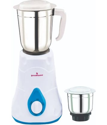 Goodflame Carnival Mixer Grinder 500 Watt 2 Jars Stainless Steel Mixer Grinder(Mixer Grinder,White & Blue)