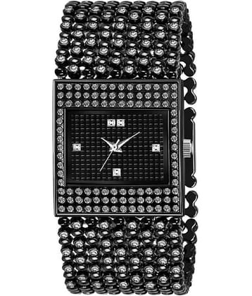 Viser Black Metal Analog Womens Watch