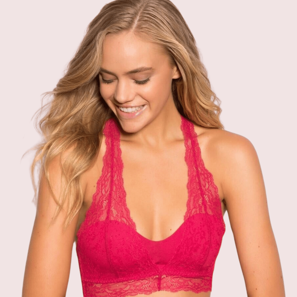 Sultry Dark Pink Lace Bralette for Everyday Glam