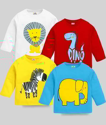 Kuchipoo Pack of 4 Baby Boys Cotton Blend T-Shirt ( Multicolor1 )