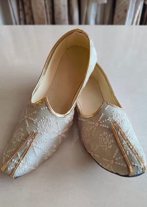 Sea Green Mojari Jutti for Mens-Sea Green