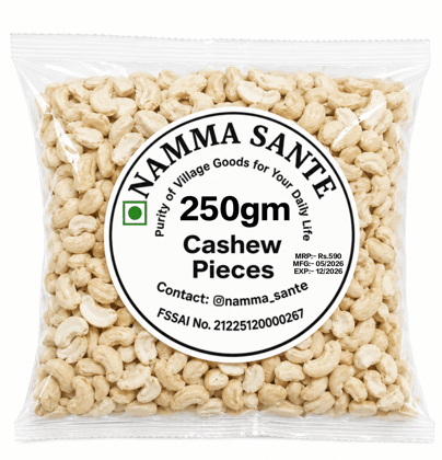 Cashew Pieces, Kaju Tukda, Broken Cashew Nuts, Cashew Bits, Kaju Pieces 250gm