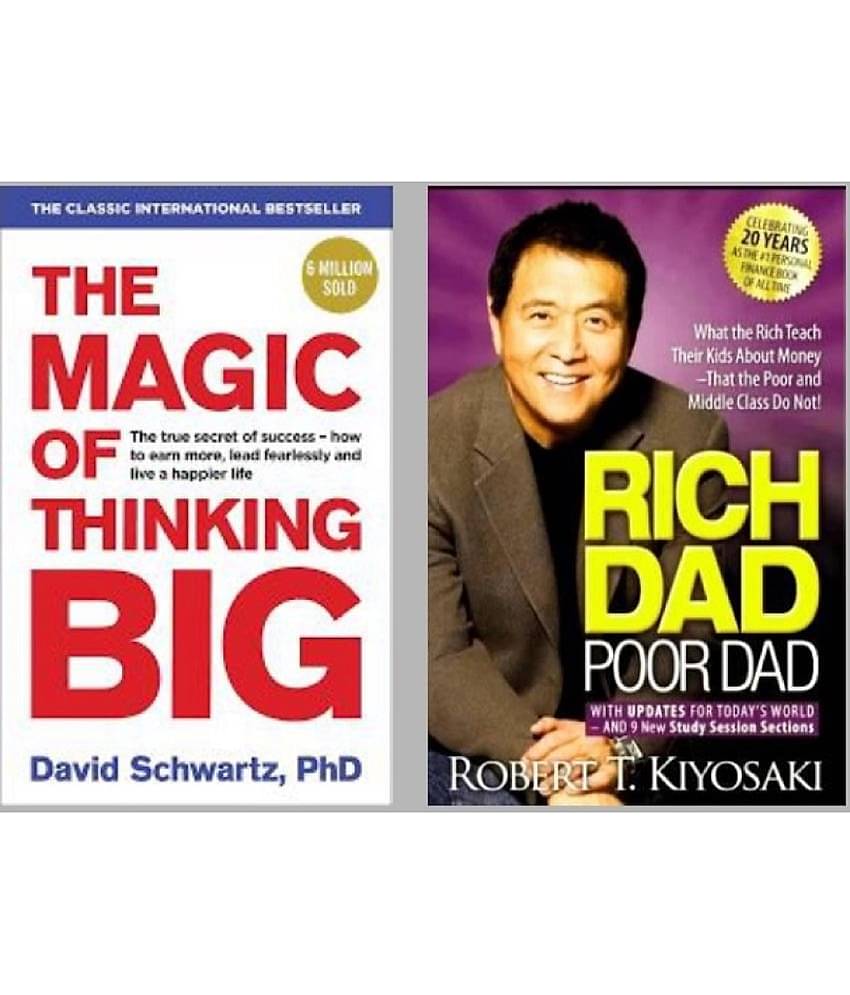 ( Combo of 2 books ) The Magic Of Thinking Big + Rich Dad Poor Dad - paperback