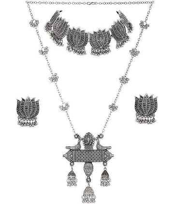 Samridhi DC Silver Alloy Necklace Set ( Pack of 1 )