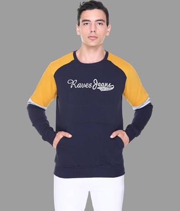 RF RAVES - Mustard Fleece Regular Fit Men's Sweatshirt ( Pack of 1 )