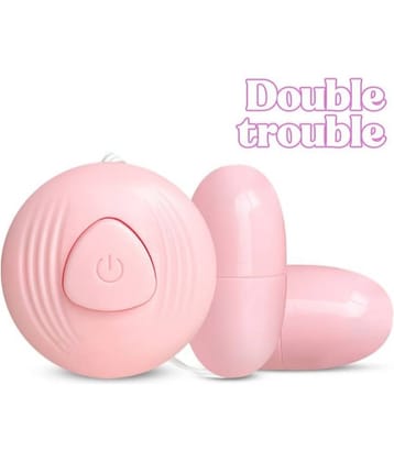 Double Egg With Remote Massager For Full Body Relaxtion & Pain Relief With 5 Speed, Pink Color (Pack of 1)