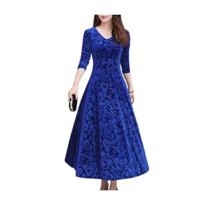 Valvet Dress Blue