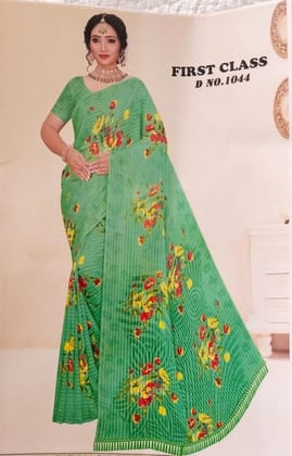 Linen Silk Green Saree