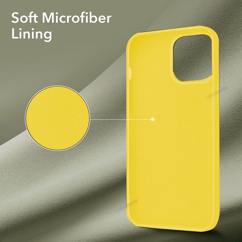 LIRAMARK Liquid Silicone Soft Back Cover Case for Apple iPhone 12 Pro Max (6.7 inch)