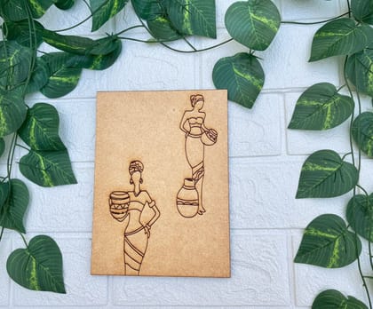 Dbeautify's MDF DIY Traditional Tribal Women Painting