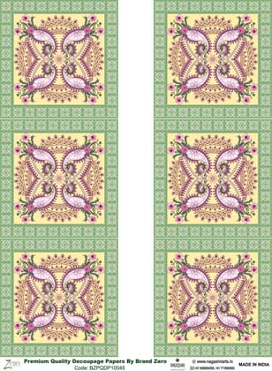 Brand Zero Premium Quality Decoupage Paper Pack of Two - Design Code: BZPQDP10045