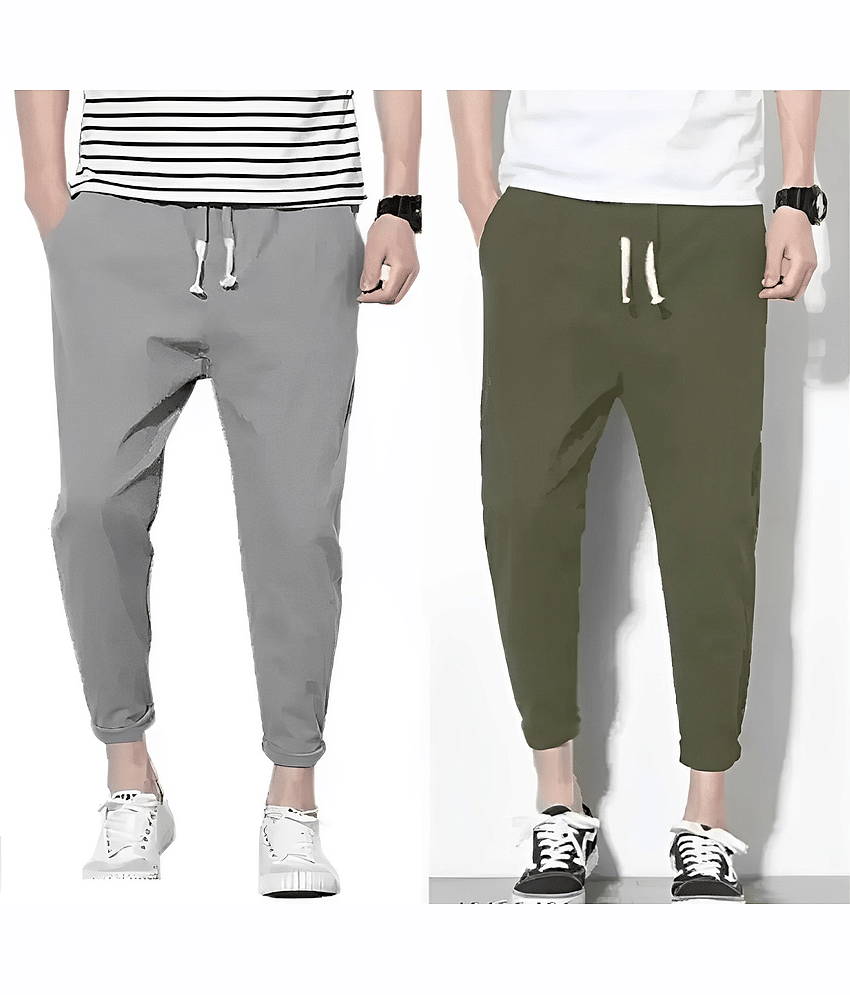 Reya Multicolor Polyester Men's Trackpants ( Pack of 2 )