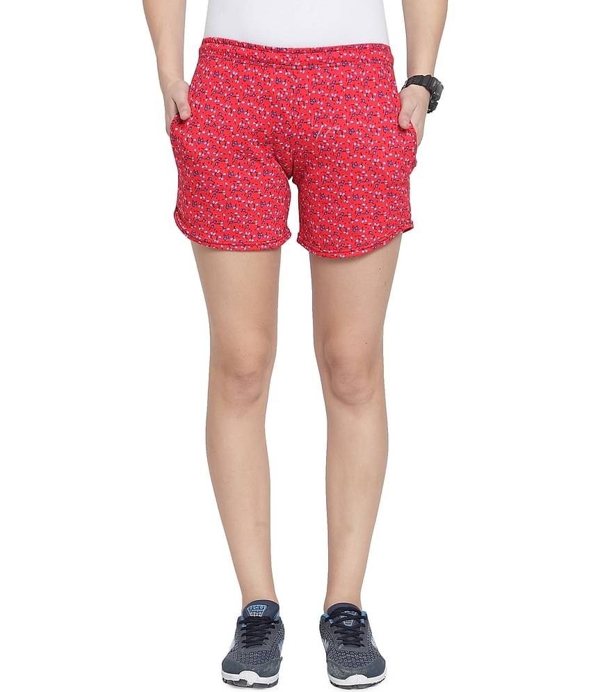 Uzarus Cotton Hot Pants - Red