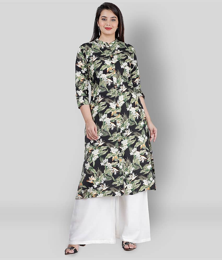 MAUKA - Multicolor Straight Rayon Women's Stitched Salwar Suit ( Pack of 1 )