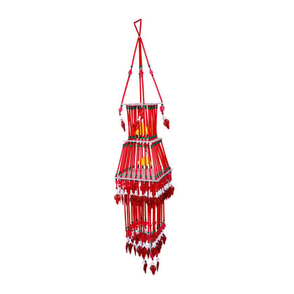 Handmade Jhumar Design Made with Attractive Multicolour Beads for Pooja, Marriages, Diwali, Eid, Muharram 350 Gms (Pack of 1)