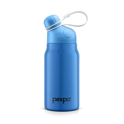 Pexpo 24 Hrs Hot & Cold Stainless Steel Thermosteel Insulated Flask, 425ml, Blue, Piano | Durable | Leak-Proof | Eco-Friendly | Vacuum Insulated Flask | Office | School |Gym