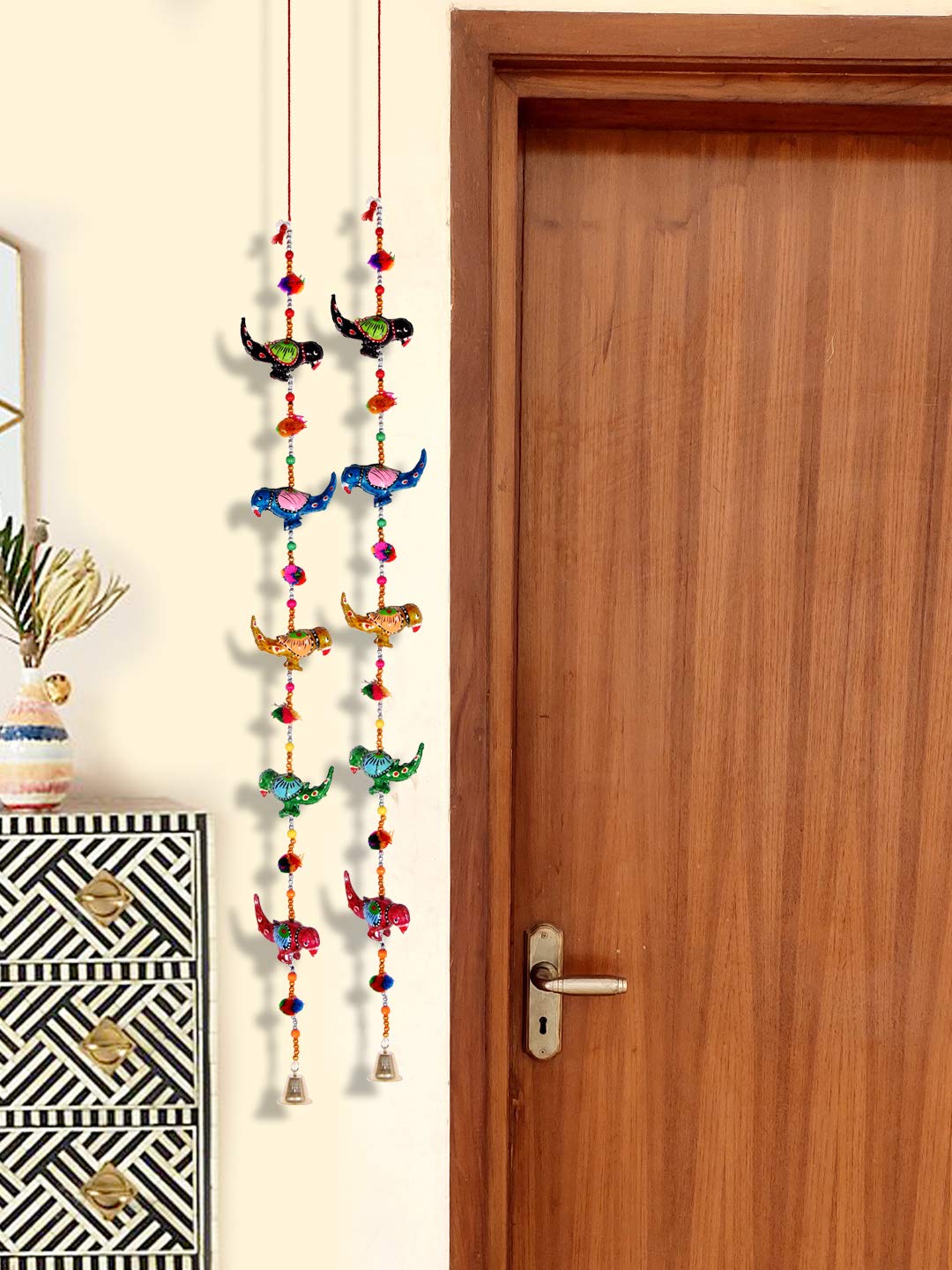 DreamKraft Paper Mache Door Hanging (96 cm, Multicolour)