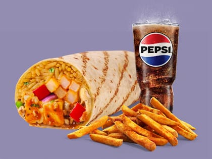Fiery Volcano Burrito Meal - Veg