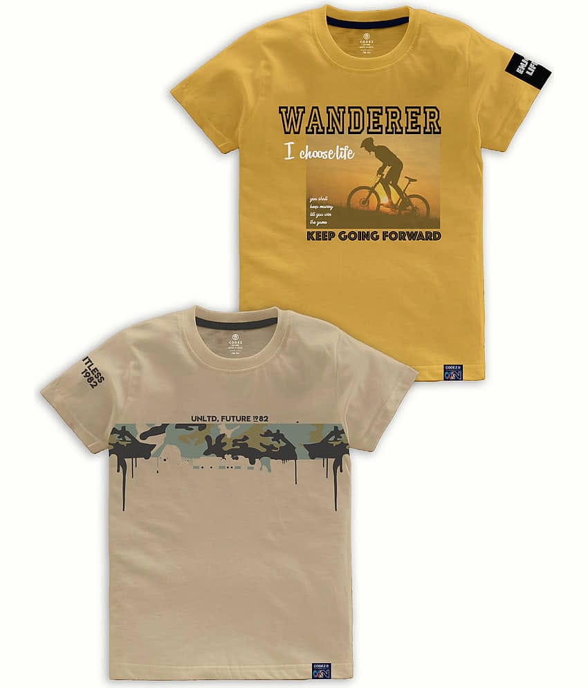 CODEZ Pack of 1 Boys Cotton Blend T-Shirt ( Multi Color )