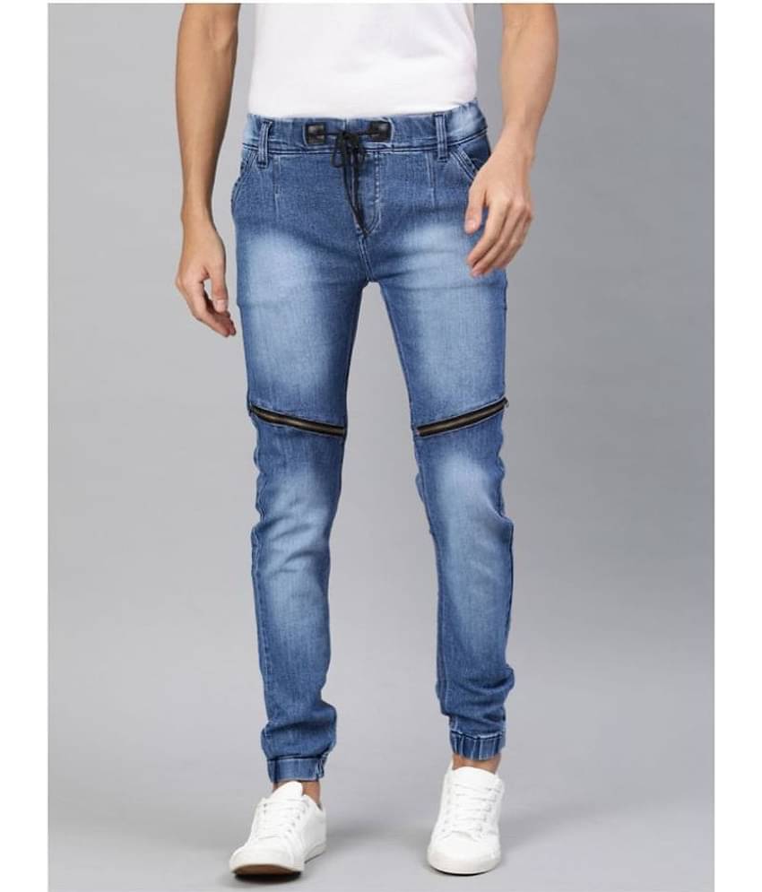 Urbano Fashion - Light Blue Cotton Blend Slim Fit Men's Jeans ( Pack of 1 )