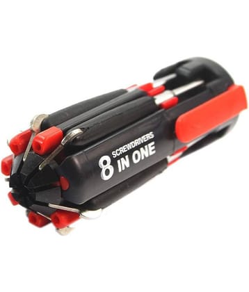 Takdir Enterprise 8 in 1 Multi Function Screwdriver Tool Kit With 6 LED Light Torch