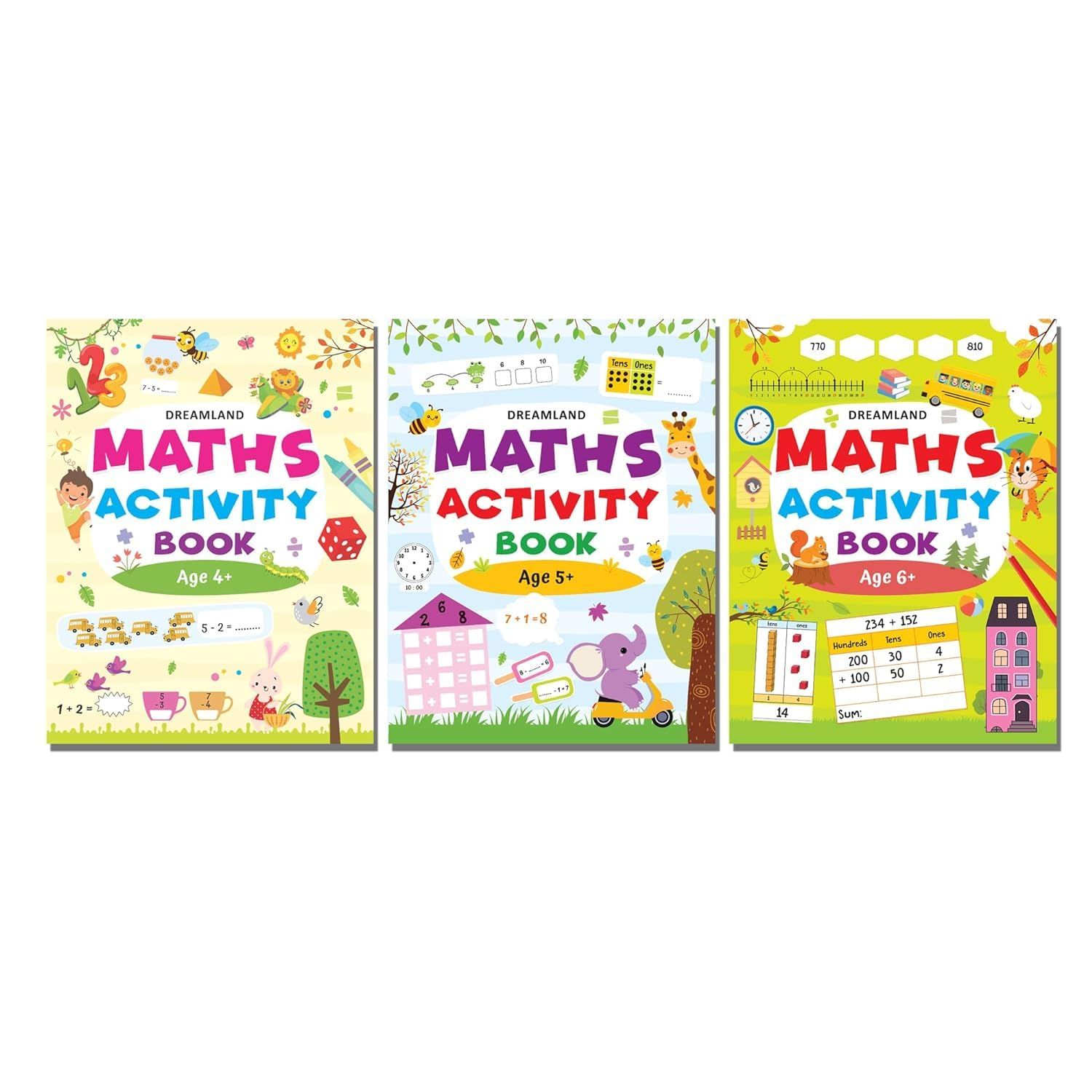 Maths Activity Books Pack- A Set of 3 Books - Activity Book for Children [Paperback] Dreamland Publications