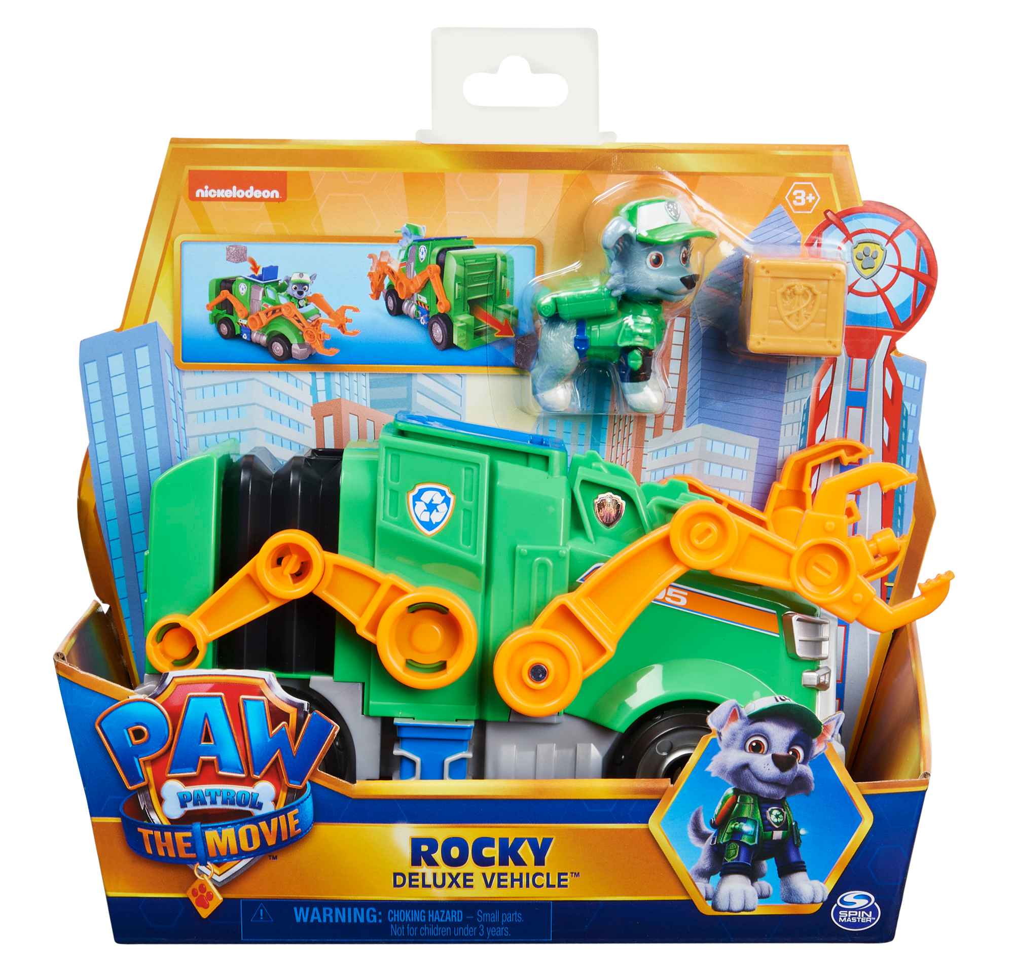 Paw Patrol, Rockyâ's Deluxe Movie Transforming Toy Car For Kids 3 Years and Above