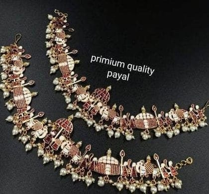 Traditional Handmade Meenakari Baraat Payal For Ladies