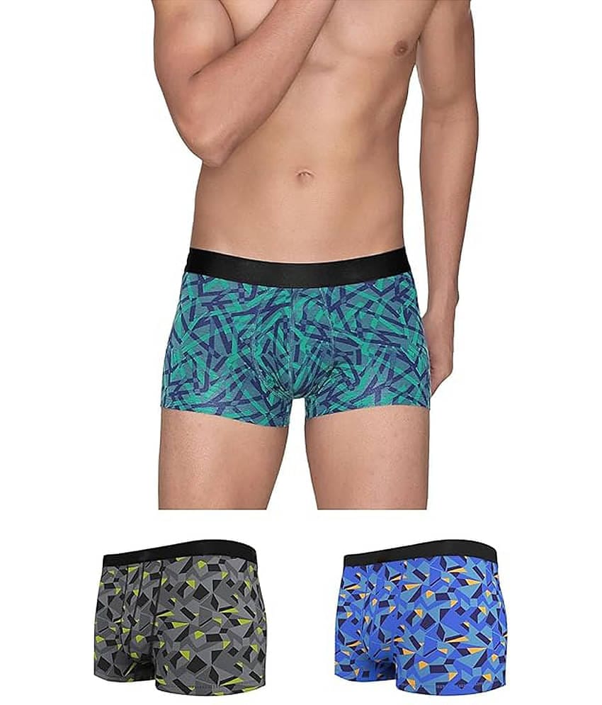 Paryag Pack of 3 Cotton Blend Trunks For Men's ( Multicolor )