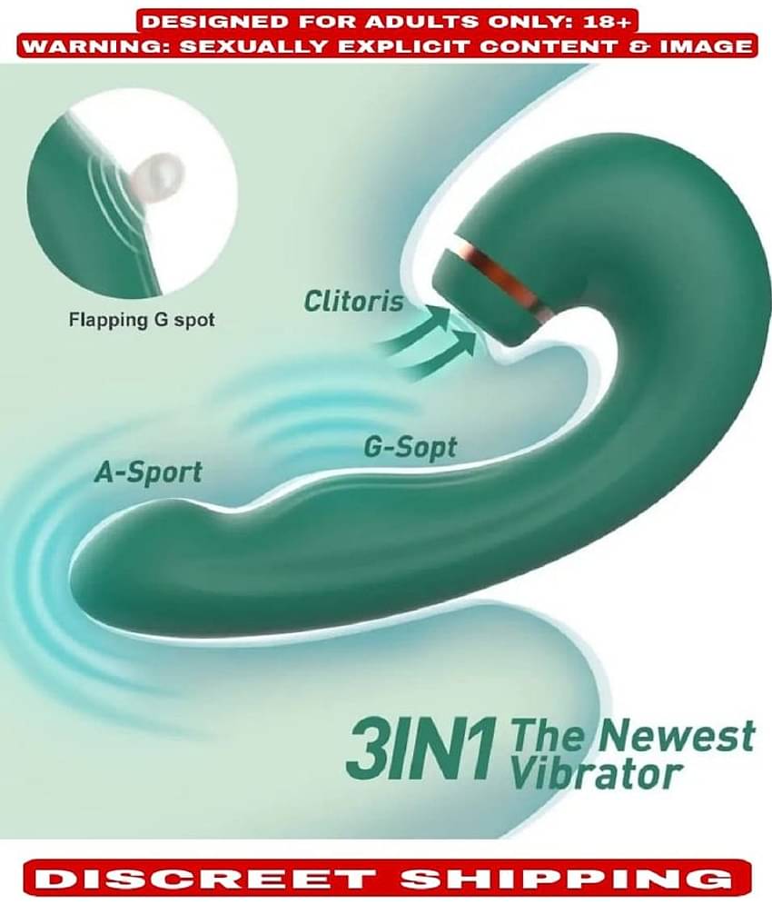 3 IN 1 WIRELESS FEMALE PULSATING SUCKING VIBRATOR, VAGINAL DILDO, CLITORIS, ORGASM MASSAGER SUITABLE FOR WOMEN WITH MAGNET USB CHARGING OPTION ADULT EROTIC SEX TOYS