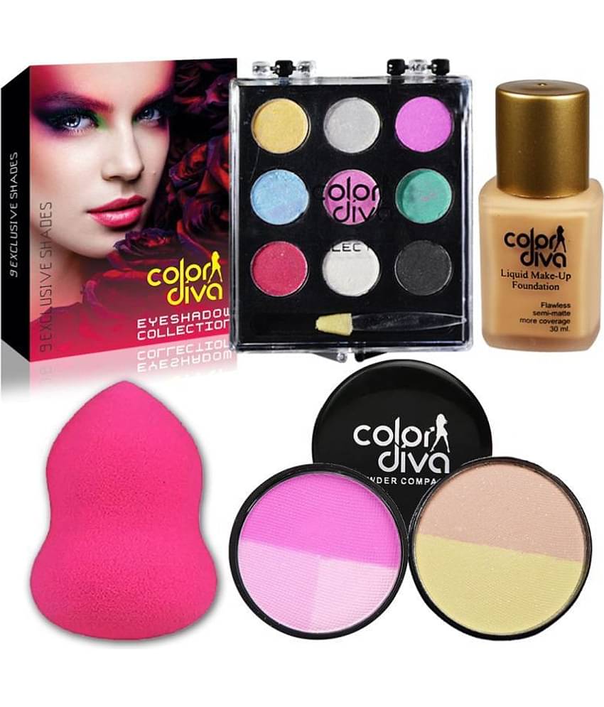Adbeni Face & Eye Tuning Combo Makeup Pack & Eyeshadow, Foundation  Makeup Kit 100