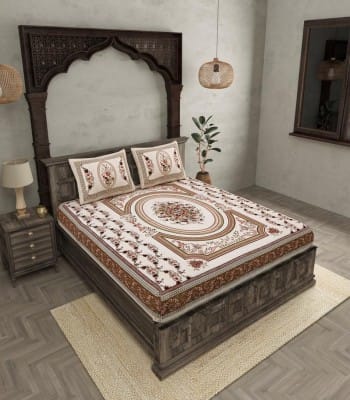 Ganpati Grace 240TC Cotton Bedsheet Set