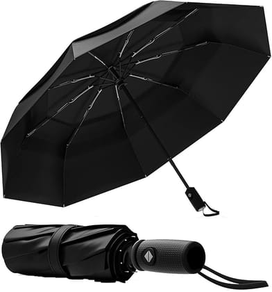 Portable Auto Travel Umbrella - Windproof for Rain, Strong for Wind, Auto Open/Close Button, Perfect Car Umbrella for Men & Women RANDOME COLOR