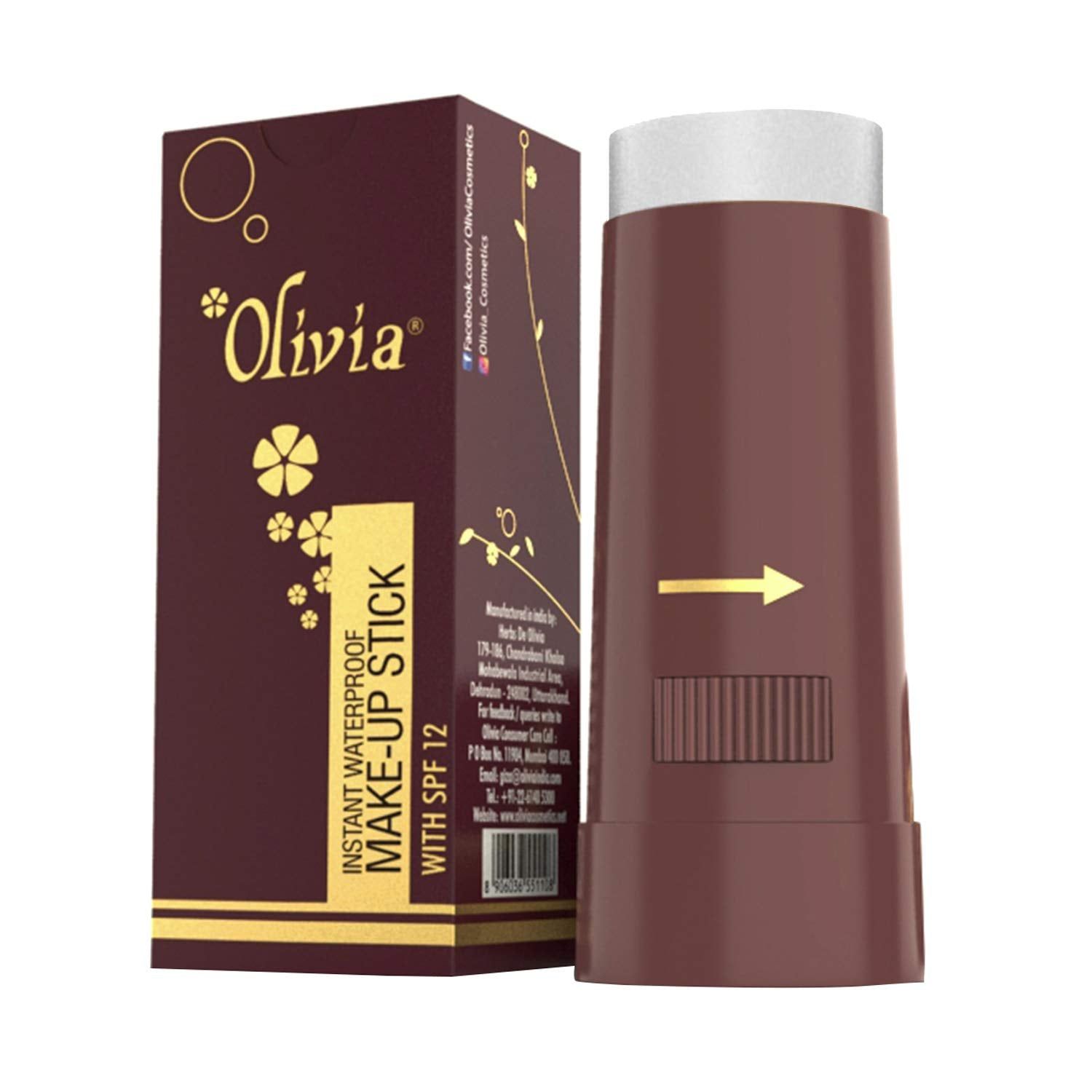 Olivia Instant Waterproof Makeup Stick with SPF 12-007 Pearl White | 3-in-1 Foundation, Concealer & Moisturizer | Sweatproof, Long-Lasting Base Makeup | Evens Skin Tone & Hides Blemishes Olivia Instant Waterproof Makeup Stick with SPF 12-007 Pearl White