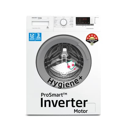 Voltas Beko 6.5kg, Inverter 5 Star Front Load Washing Machine (WFL6510VPWS, White)