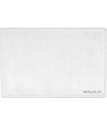 Walrus White Faux Leather Men's Regular Wallet ( Pack of 1 )