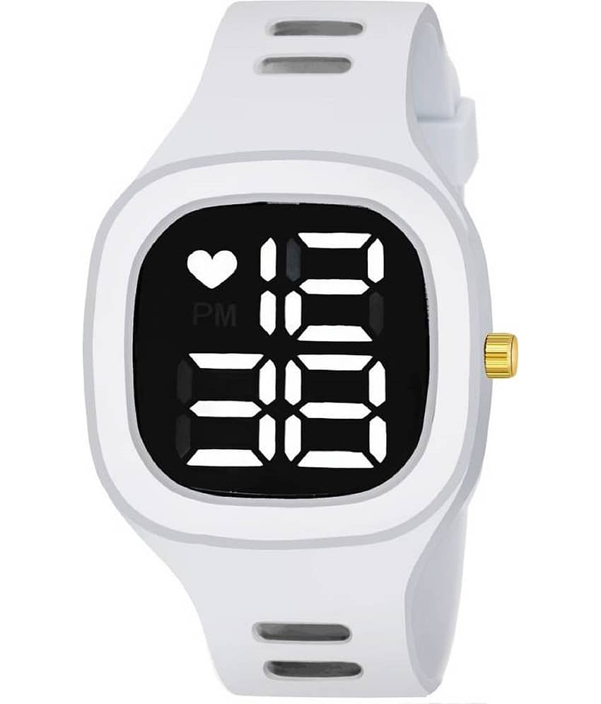 Renaissance Traders - White Silicon Digital Men's Watch