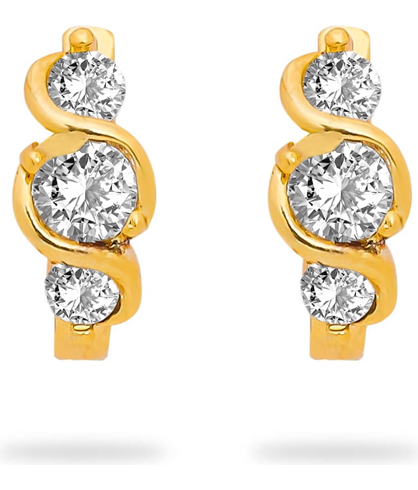 LUV FASHION Golden Huggies Earrings ( Pack of 1 )