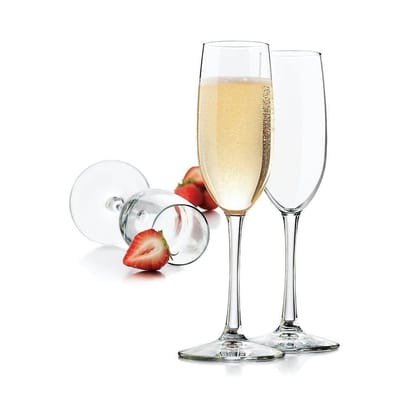 Long Champ Premium Flute Glasses Elegant Wine Glasses for Champagne, Water, Juice, and Beer Stylish Bar Glassware (250ML)