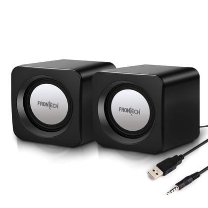 2.0 Channel USB Speakers | 1.5W x 2 Output | AUX Input (SPK-0002)-Black