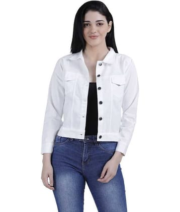 Kashian Women Denim Jacket ( White )