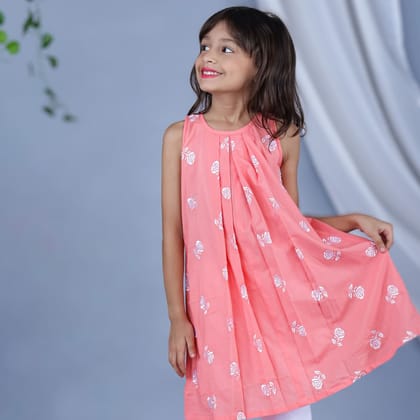 Embroidered Malmal Dress | Rose Pink | 1-12Y-1-2 Y
