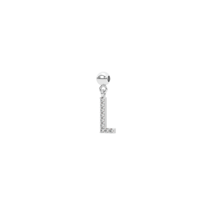 Letter "L" bead charm-Bead Charm only ( without chain )