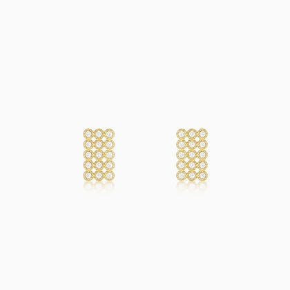 Golden Web of Love Earrings